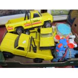 A Collection of Toys, to include Tonka Toys vehicles, Fisher Price music box record player, Tomy