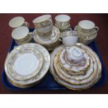 Hammersley Teaware, pattern No 12668, 870, Rose with gilt highlights, eleven pieces; Collingwood tea