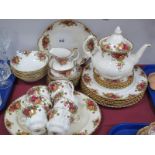 Royal Albert 'Old Country Roses' Table Ware, first quality, thirty two pieces, and second quality