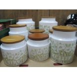 Eight Hornsea 'Fleur' Pattern Storage Jars:- One Box.