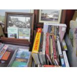 A Collection of Books, Dvds, Framed Prints Mostly with Tram, Railway Thematics, including