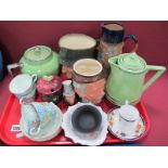 Doulton Chine Bodied Jug, Arthur Wood teapot, Shelley cups & saucers, Doulton character jug, etc:-
