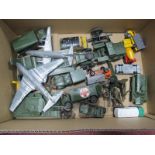 Diecast Vehicles, mainly Military by Dinky. Comet & Viscount planes.