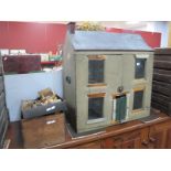Dolls House Circa 1930's, with double door front opening, six various rooms, approximately 74cm