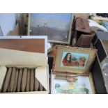 Croesus & Willem II Cigars, prints, etc:- One Box