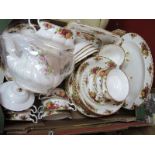 Royal Albert 'Old Country Roses' Table China, all second quality, approximately fifty pieces,