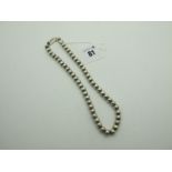 Mexico TM-201 Silver Bead Necklace, to hallmarked silver clasp (import marks for London 1997),