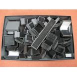 A Collection of Assorted Black Plush Ring Boxes, bracelet / necklace boxes etc :- One Box