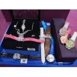 A Small Collection of Modern Ladies Wristwatches, including Joan Rivers classics, Honora,