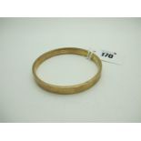A Plain Bangle, (indistinctly stamped) (13grams).
