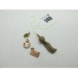 Novelty Vintage 'Mary' Envelope Charm Pendant, together with a tassel pendant, a small enamel