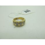 A Modern Diamond Set Dress Ring, stamped "DIA" "585" (finger size O) (5.8grams).