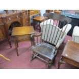 A Rocking Chair, and side table, 50cm wide, (2)