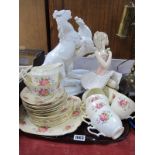 Wien Pottery White Horse Group, Tengra ballet dancer, Adderley tea ware:- One Tray.