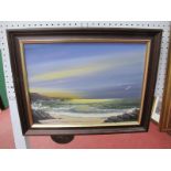 John Stevens (Newquay, Cornwall)Oil on Canvas, Seascape, signed bottom right, 29cm x 39cm.