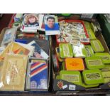 Brooke Bond Albums, Wills cigarette cards, Golden Virginia, Wills tobacco tins etc:- Two Boxes.