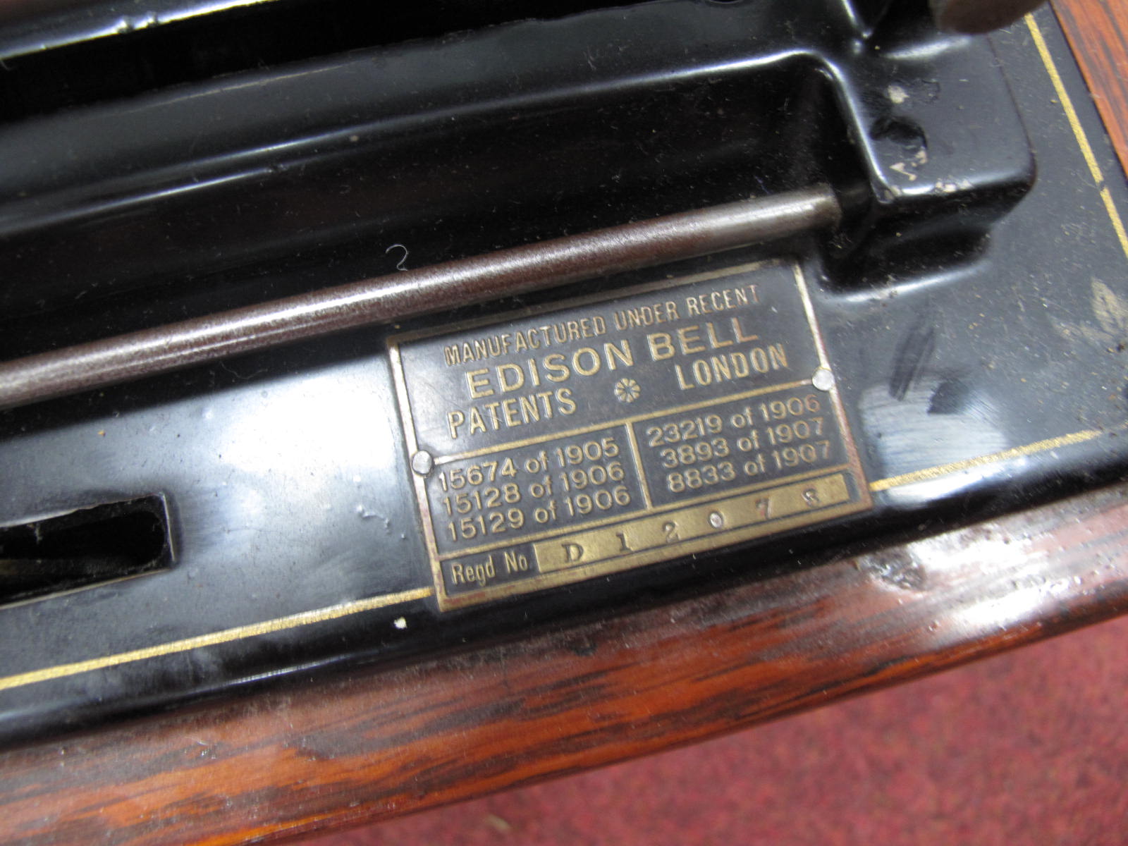 Edison Bell The Don Phonogram 'New Model', with associated horn and cylinder cases. - Image 3 of 5