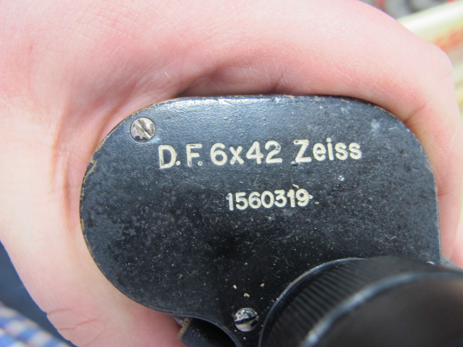 Carl Zeiss D.F 6 x 42 Binoculars, bearing white Prussian Eagle stamp & M11N. Lumiere Paris - Image 3 of 3