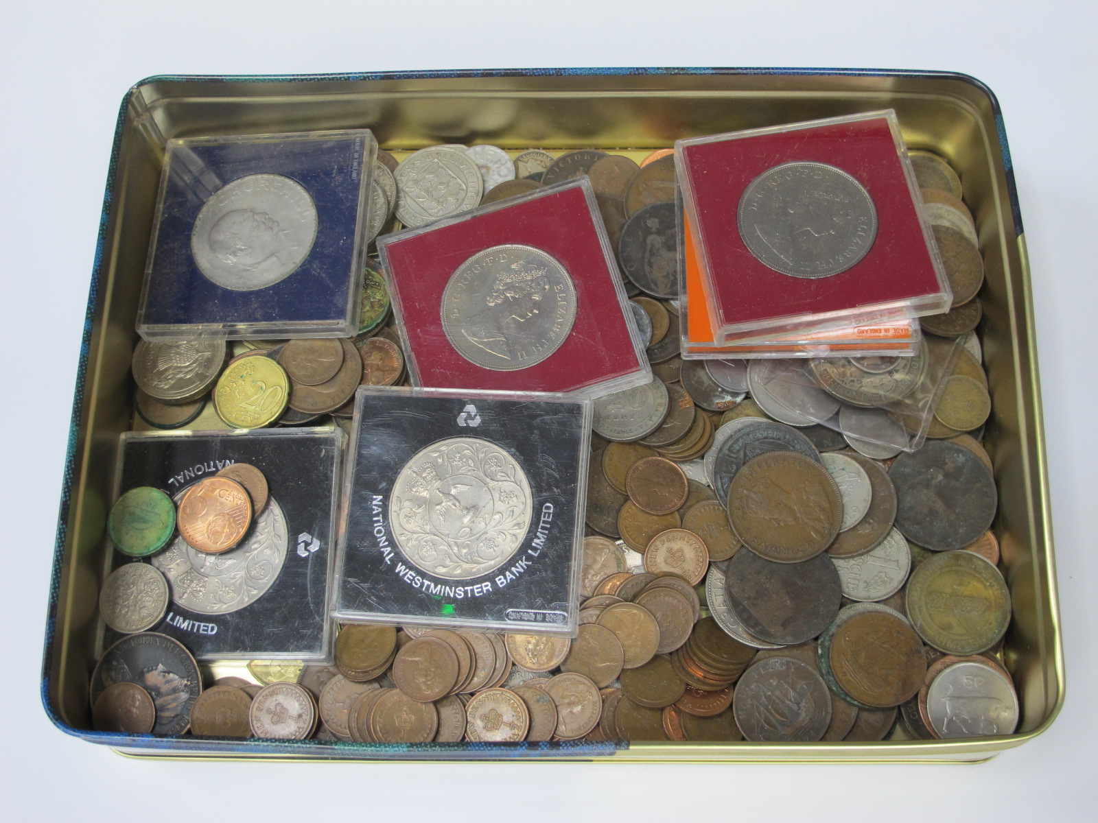 Eight Shillings of Pre 1947 Silver Coinage, other coinage mainly GB.