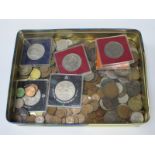 Eight Shillings of Pre 1947 Silver Coinage, other coinage mainly GB.