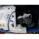 Pentax Asahi K100 Camera, having 1:2 55mm lens Pentax Espio 145mm super. digital photo printer.