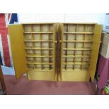 Two Hand Built C.D Storage Cupboards, measuring 48" x 27".