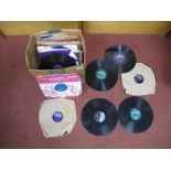 A Collection of Fifty 78RPM Shellac Records, titles include Little Richard - Rip It Up and Jenny