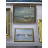 Ronald Crampton, Blyth Burgh, Suffolk, oil on board, signed lower left, 26.5 x 36.5cm, another of