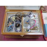 Costume Jewellery, bracelets, brooches, earrings, etc, in Mele Chinese box.