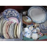 Colclough Teaware, ornaments and a large collection of collectors and other plates, including Willow