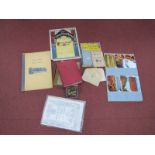 Gay Venture Stamp Album, loose stamps, postcards, Henry Tatton's Heely note book, etc.