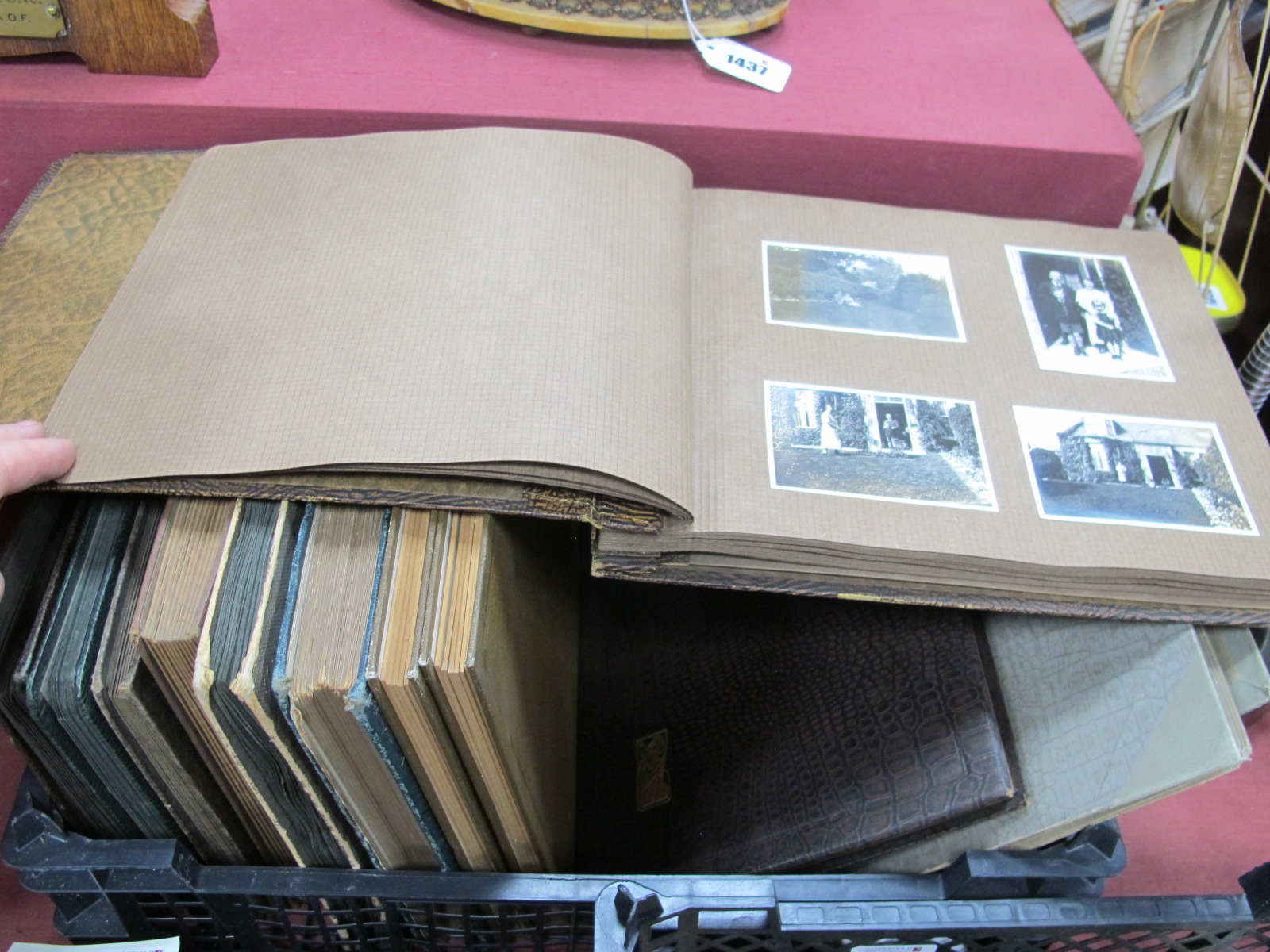 Photograph Albums - London, Alton Towers, motor vehicles, family Berwick Filey, etc, may 1920's. (