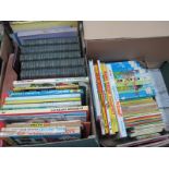 Enid Blyton, Mr Men, Ladybird, Annuals, Sixty Famous TRials, other books, cigarette cards:- Two