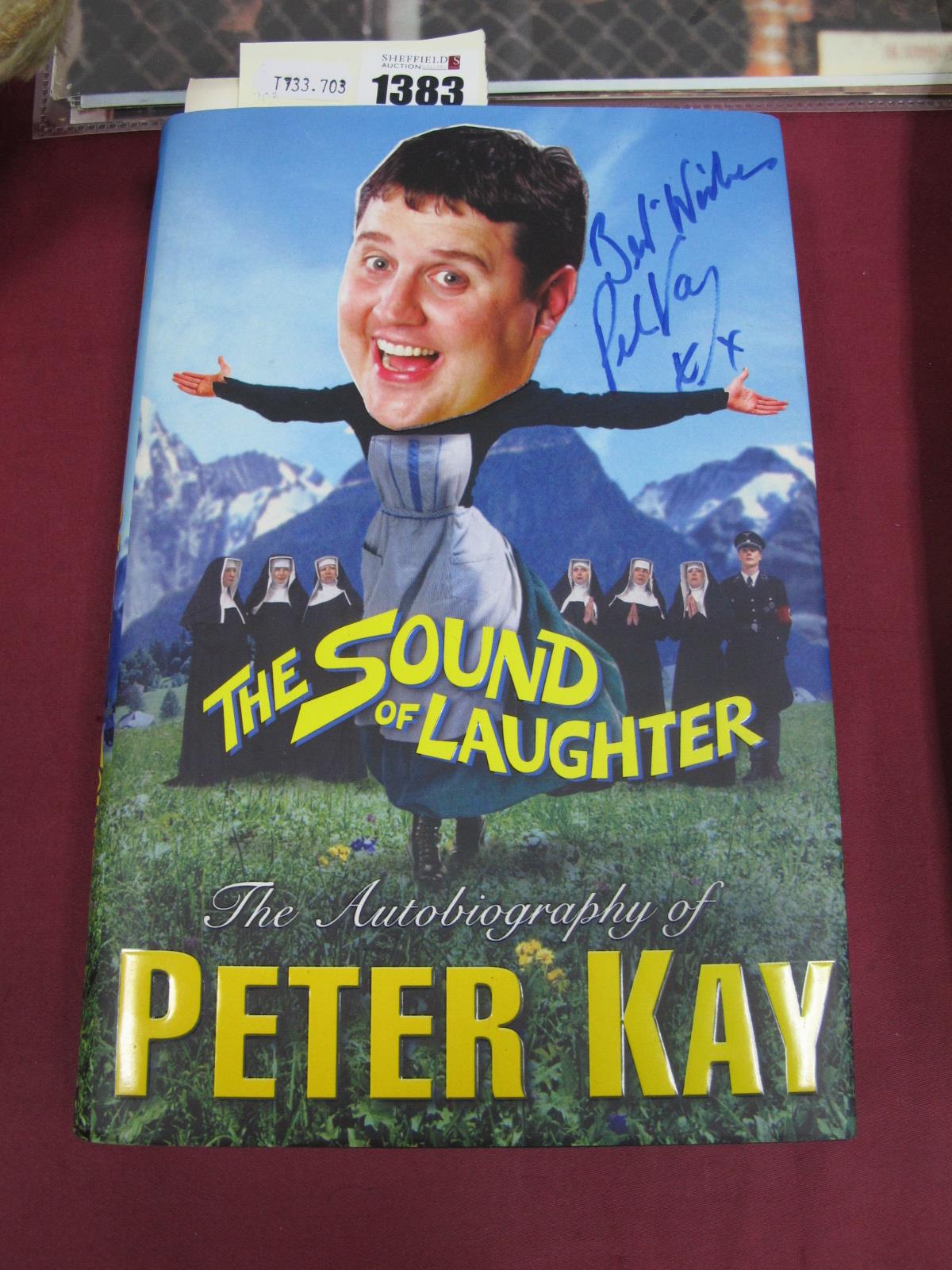 Peter Kay Autograph, blue pen signed (unverified) on a copy of his biography 'The Sound of