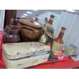 Wade Whisky Bells, AA Badge, stoneware casserole, first aid kit, etc:- One Tray