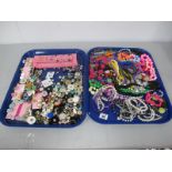 A Selection of Modern Costume Jewellery, including bead necklaces, bracelets, bangles, together with