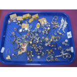 A Collection of Assorted Costume Earrings, including "925", etc :- One Tray