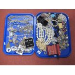 A Mixed Lot of Assorted Costume Jewellery, including imitation pearls, earrings, pendants, chains,