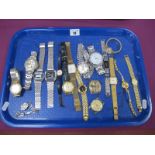 Assorted Ladies and Gent's Wristwatches, including vintage Seiko Sportsman Sea horse, (J13082), case