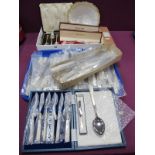 Granton (Sheffield); A Collection of Mother of Pearl Handled Dainty Dessert Knives and Forks,