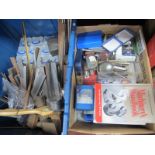 Screwdriver Sets x 2, tool kit, drill bits, steel tap, washers, various gauges of metal, machinery's