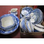 Blue & White Pottery, including Meakin, Old Willow.