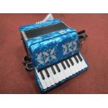 Irin Seventeen Key Professional Mini Piano Accordion, with original unused Irin cloth and white
