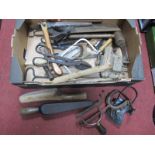 Ful-Use Vice, saws, roofing tools, etc:- One Box