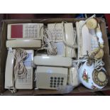 A 1962 Royal Albert 'Old Country Roses' Design Telephone, plus five other vintage phones.