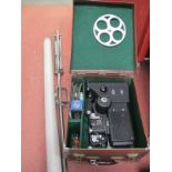 Specto Cine Projector, with accessories in case and screen.
