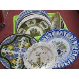 R Everill & Sons Limited Edition Plate, 'The :Lyceum Sheffield', Wedgwood plates and other cabinet