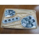 The Beatles Vanity Set, featuring images of the Fab 4, four pieces in case.