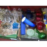 Glassware, vases, drinking vessels, etc:- Two Boxes