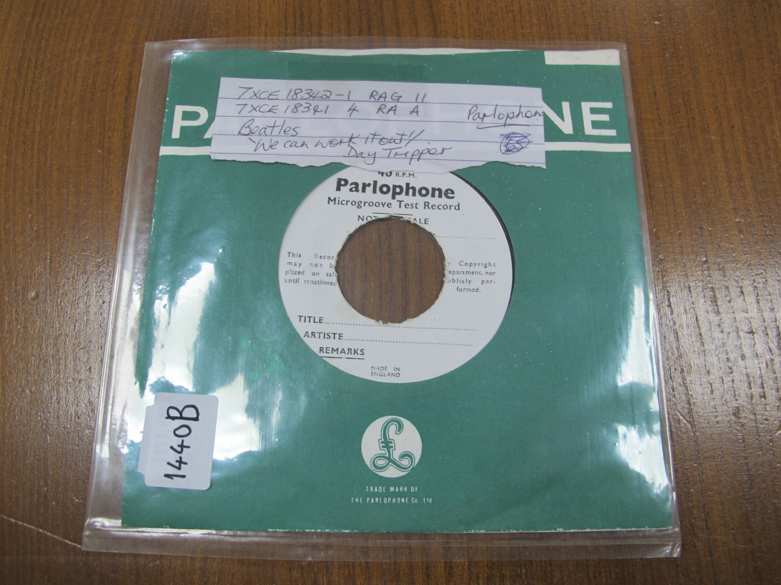 The Beatles. Parlophone Test Pressing for Daytripper/We Can Work it Out.